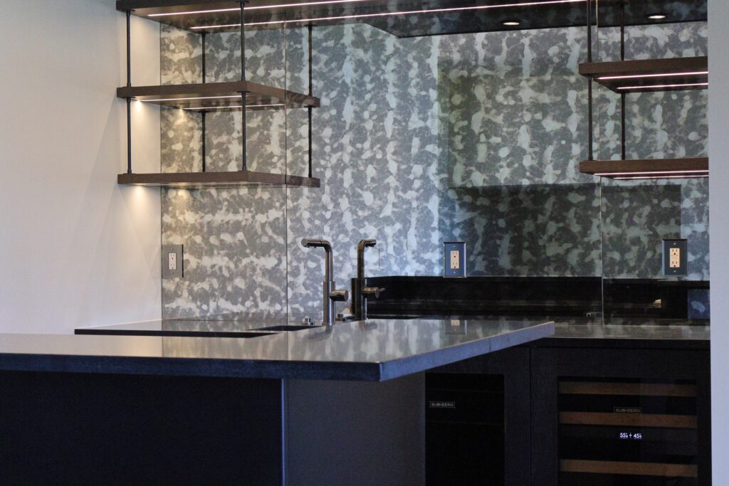 custom European cabinetry, frameless European cabinetry, fully custom kitchen cabinets Utah, European cabinetry manufacturing, custom cabinet design process, luxury European kitchen design, custom cabinetry workshop, frameless cabinet construction, European style custom cabinets, custom cabinet manufacturing Utah, luxury mountain home cabinetry victory ranch utah, custom shaker kitchen with dark wood veneer cabinetry, victory ranch retreat kitchen with sub zero refrigerator, luxury mountain kitchen with wolf range and custom cabinets, custom pantry cabinetry with miele coffee system and led shelving, victory ranch custom bar with wine fridge and mirrored backsplash, luxury home bar cabinetry with decorative shelving and lighting, custom fireplace built ins luxury mountain home, frameless shaker cabinetry victory ranch retreat, custom bathroom vanities and whole home cabinetry utah