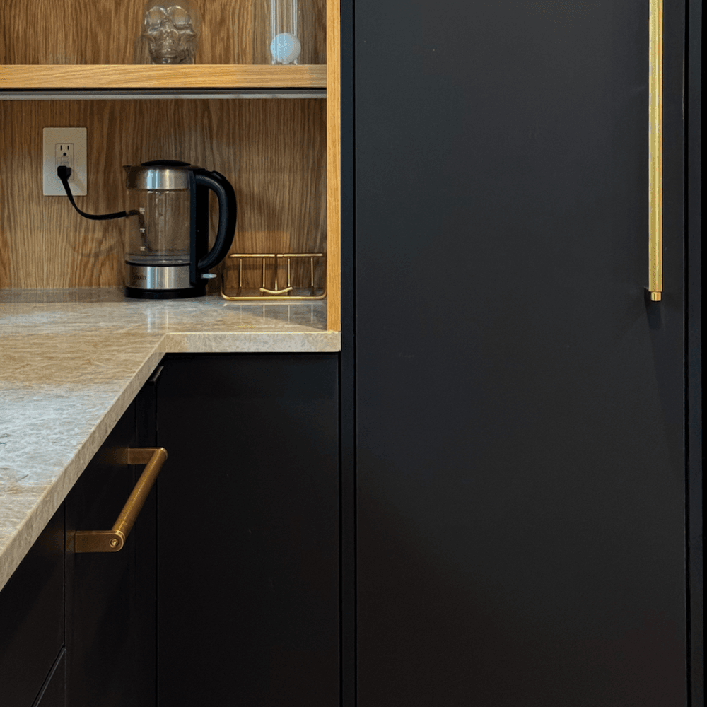 materials, Soft-Touch HPL Panels, portfolio, black matte modern stylish kitchen cabinet doors
